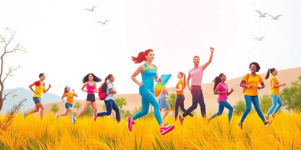 Diverse individuals taking action in various inspiring activities.