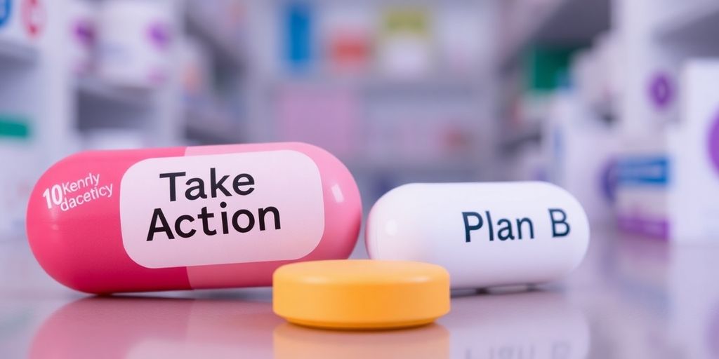 Emergency contraception pills: Take Action and Plan B.