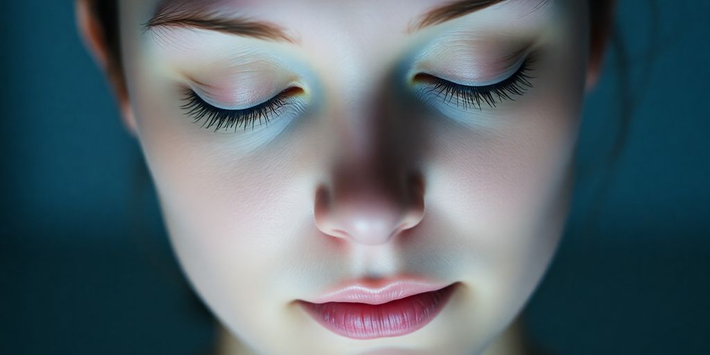 Person deeply focused, clearing mental clutter.